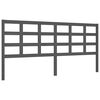 vidaXL Bed Frame without Mattress Grey 200x200 cm Solid Wood Pine