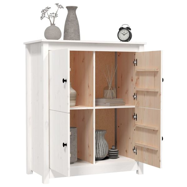 vidaXL Sideboard White 83x41.5x100 cm Solid Wood Pine