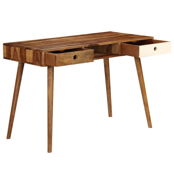 vidaXL Writing Desk 110x55x76 cm Solid Acacia Wood