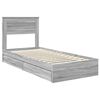 vidaXL Storage Bed Grey Sonoma 100 x 200 cm Engineered Wood