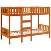vidaXL Bunk Bed Wax Brown 90x200 cm Solid Wood Pine