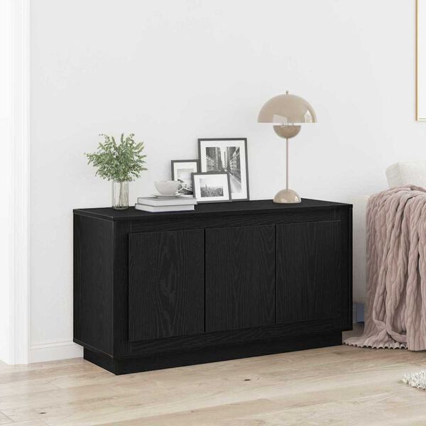 vidaXL Sideboard Black Oak 102 x 35 x 55 cm Engineered Wood