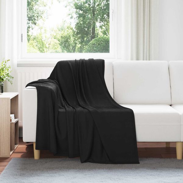 vidaXL Throw Blankets 24 pcs Black 170 x 130 cm Fleece