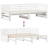 vidaXL Daybed with Drawers without Mattress White 90x200 cm Solid Wood
