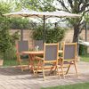 vidaXL Garden Dining Set Folding 5 pcs Anthracite Solid acacia wood