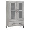 vidaXL Highboard Grey Sonoma 69,5x31x115 cm Engineered Wood