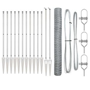 vidaXL Welded Wire Fence with Spikes 10 x 1.2 m (W x H)