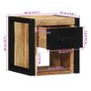 vidaXL Bedside Cabinets 2 pcs 40x35x40 cm Solid Rough Wood Mango