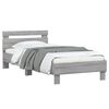 vidaXL Bed Frame without Mattress with LED Lights Grey Sonoma 90x200 cm