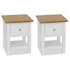 vidaXL Nightstands 2 pcs 36x30x47 cm Solid Oak Wood