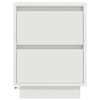 vidaXL Bedside Cabinets with LED Lights 2 pcs White 38x34x50 cm