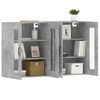 vidaXL Wall Mounted Cabinets 2 pcs Concrete Grey Engineered Wood