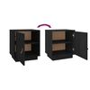 vidaXL Bedside Cabinets 2 pcs Black 40x34x45 cm Solid Wood Pine