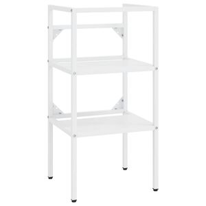 vidaXL Bathroom Washbasin Frame | White | Powder-coated iron | Medium