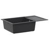vidaXL Kitchen Sink Single Basin Granite 78 x 50 x 20 cm Graphite