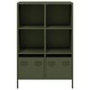vidaXL Highboard Olive Green 68x39x103.5 cm Steel