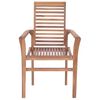 vidaXL Stacking Dining Chairs 2 pcs Solid Teak