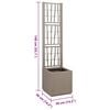 vidaXL Garden Planter Grey 36 x 36 x 140 cm Polypropylene