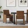vidaXL Dining Chairs with Wheels 2 pcs Brown 57 x 66 x 94 cm