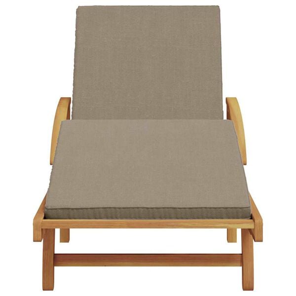 vidaXL Sun Lounger Reclining Taupe 200 x 67 x 84cm Solid Acacia wood