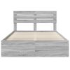 vidaXL Bed Frame Grey Sonoma 140 x 200 cm Solid Pine Wood