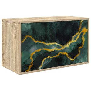 vidaXL Wall-mounted TV Cabinet WIJHE 69 x 33 x 40 cm Sonoma Oak