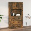 vidaXL Wall Cabinet Smoked Oak 80x33x80 cm Engineered Wood