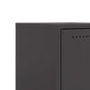 vidaXL Bedside Cabinet Black 36x39x60.5 cm Steel