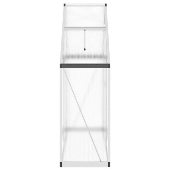 vidaXL Greenhouse with Base Frame Silver 169x58x195 cm Aluminium