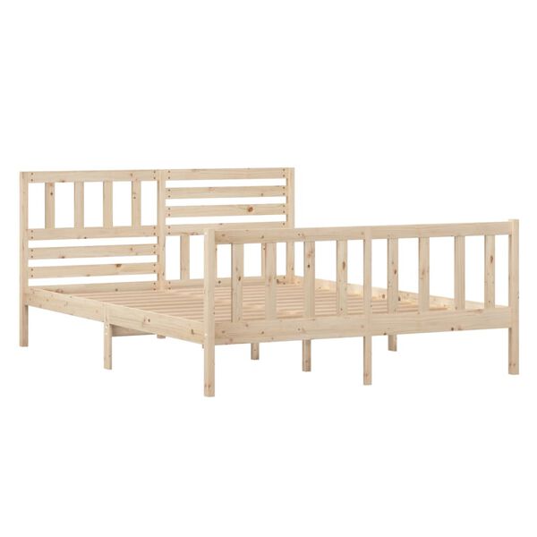 vidaXL Bed Frame without Mattress Small Double Solid Wood