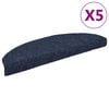 vidaXL Stair Mats Self-adhesive 5 pcs 65x21x4 cm Blue Half Round Large