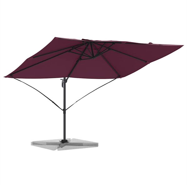 vidaXL Umbrella Bordeaux Red 351 x 250 x 260 cm