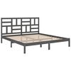 vidaXL Bed Frame without Mattress Grey Solid Wood 200x200 cm