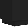 vidaXL Bedside Cabinets with LED Lights 2 pcs Black Engineered Wood