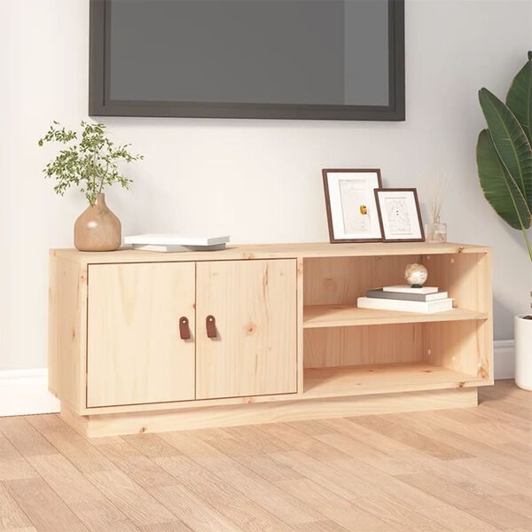 vidaXL TV Cabinet 105x34x40 cm Solid Wood Pine