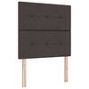 vidaXL LED Headboard with LED Strip Lights Dark Brown 80 cm Fabric