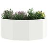 vidaXL Planter White 90 x 90 x 35 cm Steel