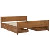 vidaXL Bed Frame without Mattress Honey Brown Solid Wood 160x200 cm (322114+2x321987)