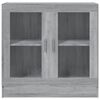 vidaXL Vitrine Cabinet Grey Sonoma 82.5x30.5x80 cm Engineered Wood
