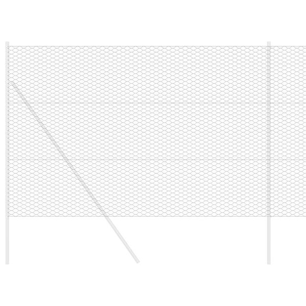 vidaXL Hexagon Fence Grey 1.5 x 100 m PVC