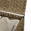 vidaXL Laundry Basket with Wheels 66x35x60 cm Rattan