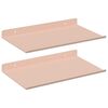 vidaXL Floating Shelf 2 pcs Pink 30 x 18 x 2.5 cm Steel