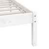 vidaXL Bed Frame without Mattress White Solid Wood Pine 120x200 cm