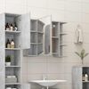 vidaXL Bathroom Mirror Cabinet Concrete Grey 80x20.5x64 cm Engineered Wood