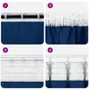 vidaXL Blackout Curtains with Rings 2 pcs Dark Blue 175 x 140 cm