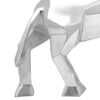 vidaXL Bull Sculpture Silver 74 x 23 x 39 cm Aluminium