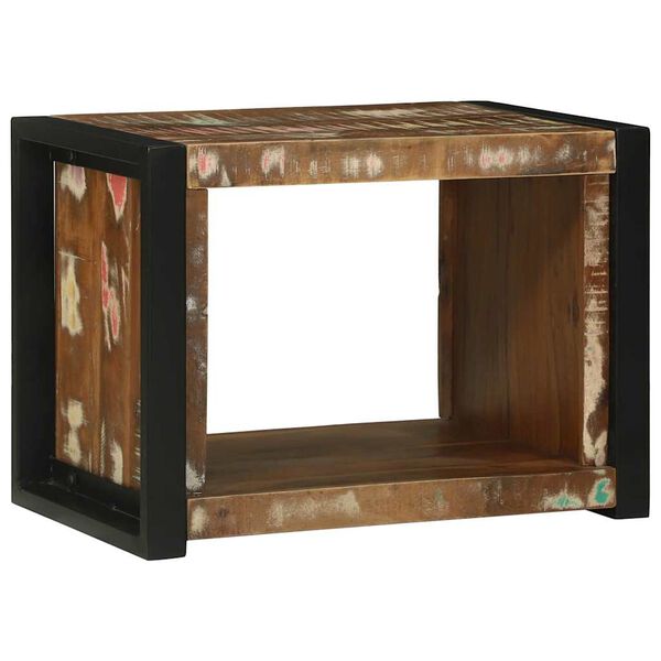 vidaXL Wall Cube with Shelf Brown 55 x 35 x 40 cm Solid Reclaim wood