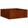 vidaXL Planter Rusty 80x80x30 cm Weathering Steel