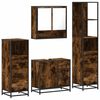 vidaXL 4&nbsp;Piece Bathroom Furniture Set&nbsp;Smoked Oak Engineered Wood