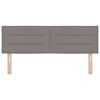 vidaXL LED Headboard with LED Strip Lights Manual Taupe 160 cm Fabric